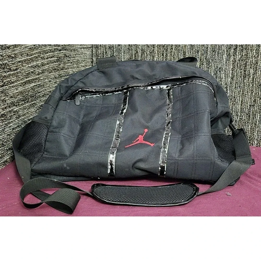 Jordan Jumpman Duffel Bag 🏀 Black & Red Logo – 2009‎ – READ 🔥